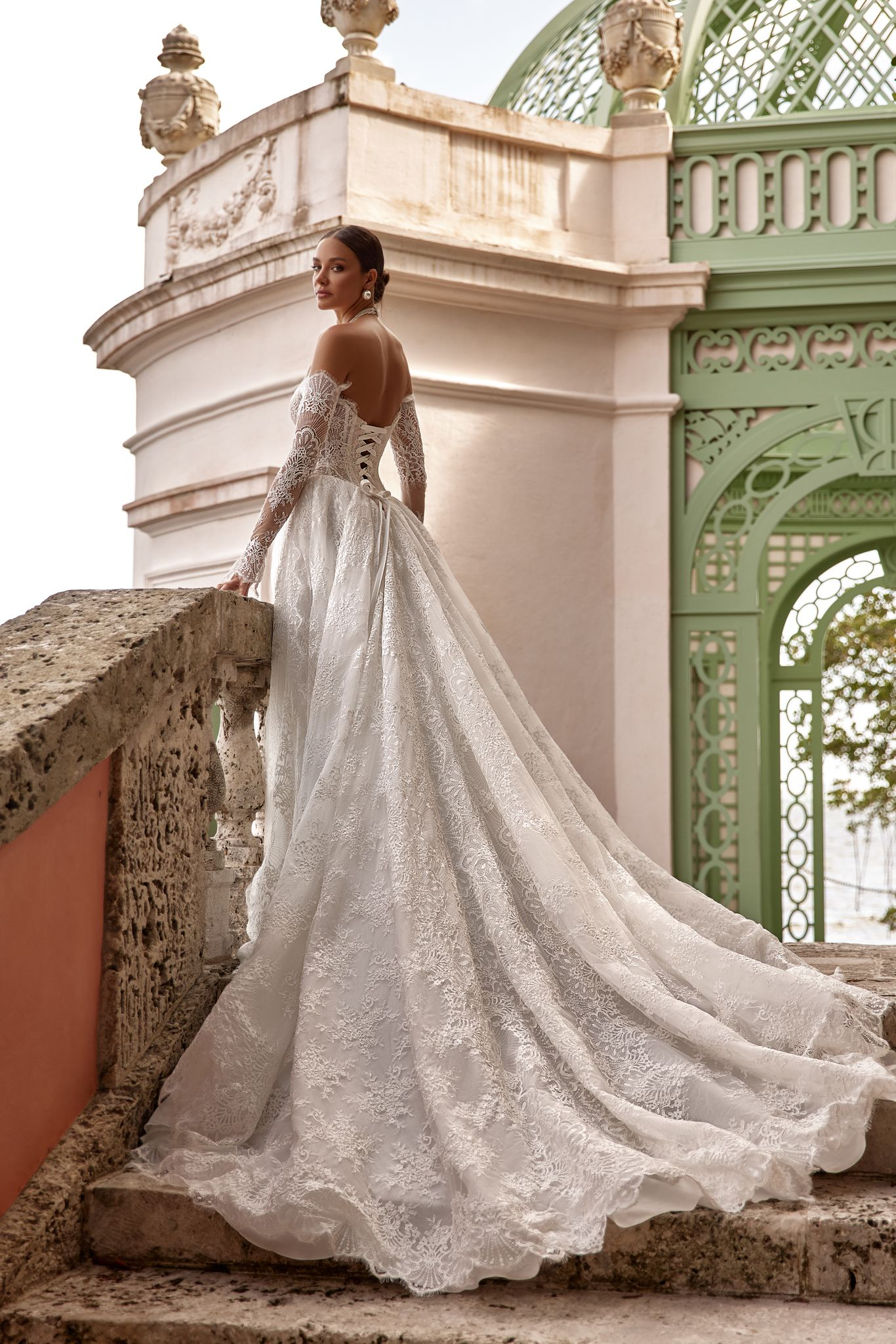 wedding dress Isolde by OKSANA MUKHA Lace dress with corset and subtle beading — Isolde by OKSANA MUKHA