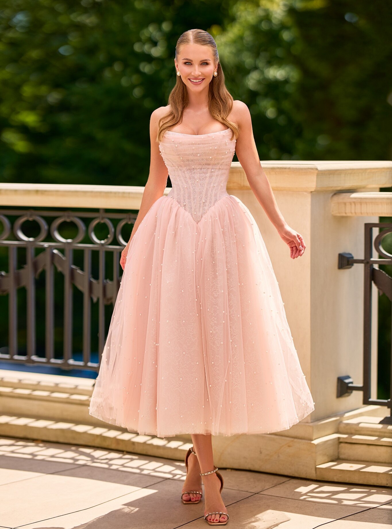 evening dress 1947 by OKSANA MUKHA Lace dress with structured bodice